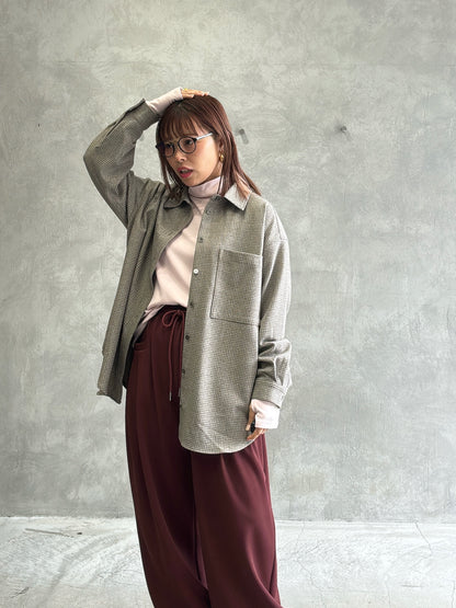 ピーチ起毛チェックシャツ／Dignite collier