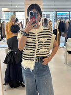【予約⚡︎販売】ボーダーシャネルニットベスト／MG KN - 27021 - S／MARGAUX VINTAGE／2027 PRE SPRING COLLECTION