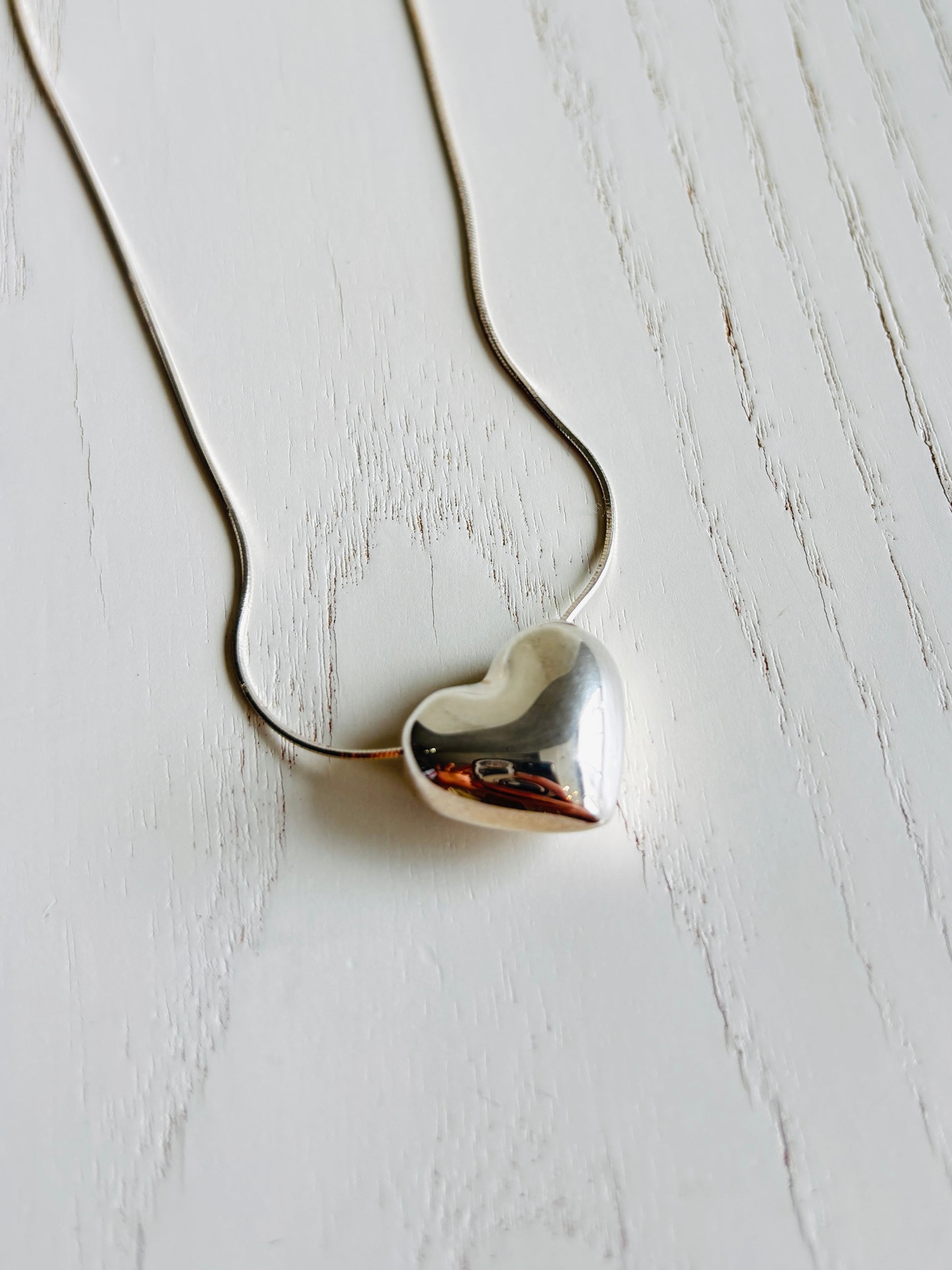 スリークハートネックレス／silver925