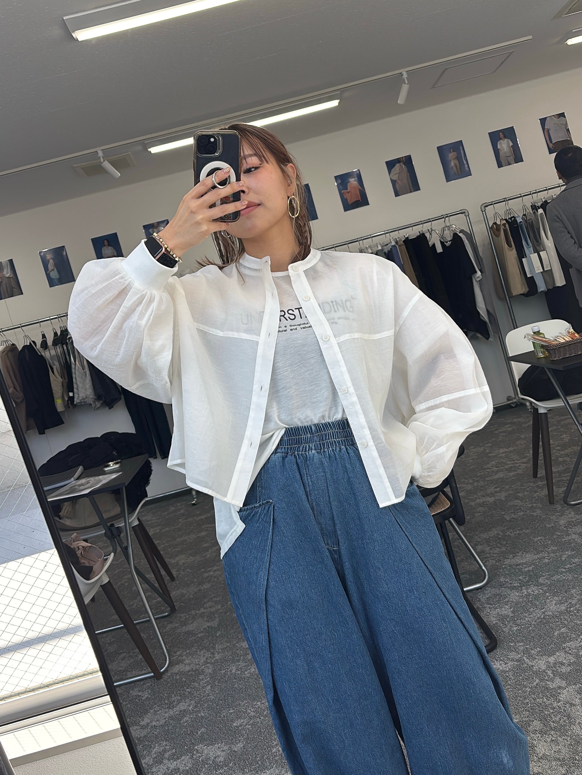 【予約販売】ソフトオーガンリブショートシャツ／601457／CYAN tokyo／2026 SS#2