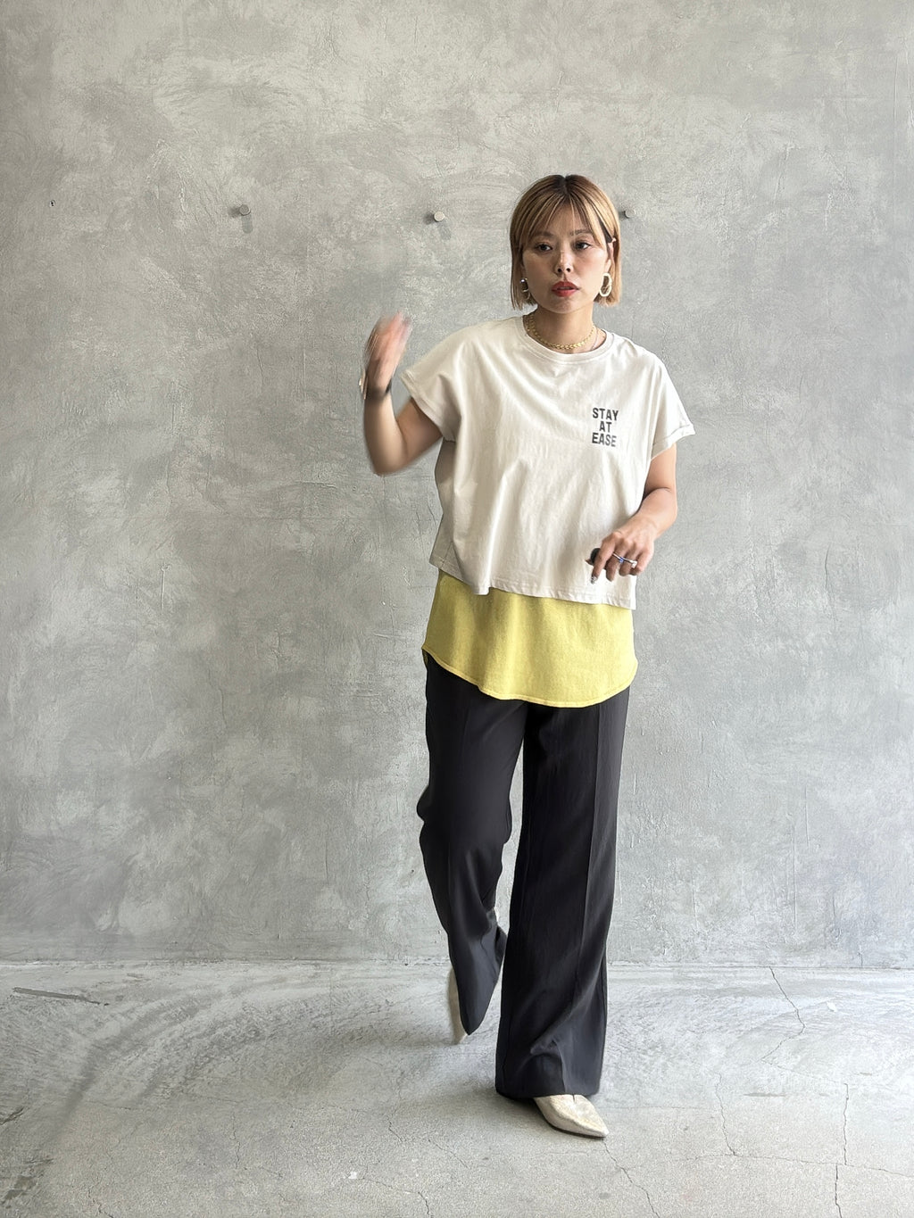 コンパクトプリントTシャツ／Dignite collier