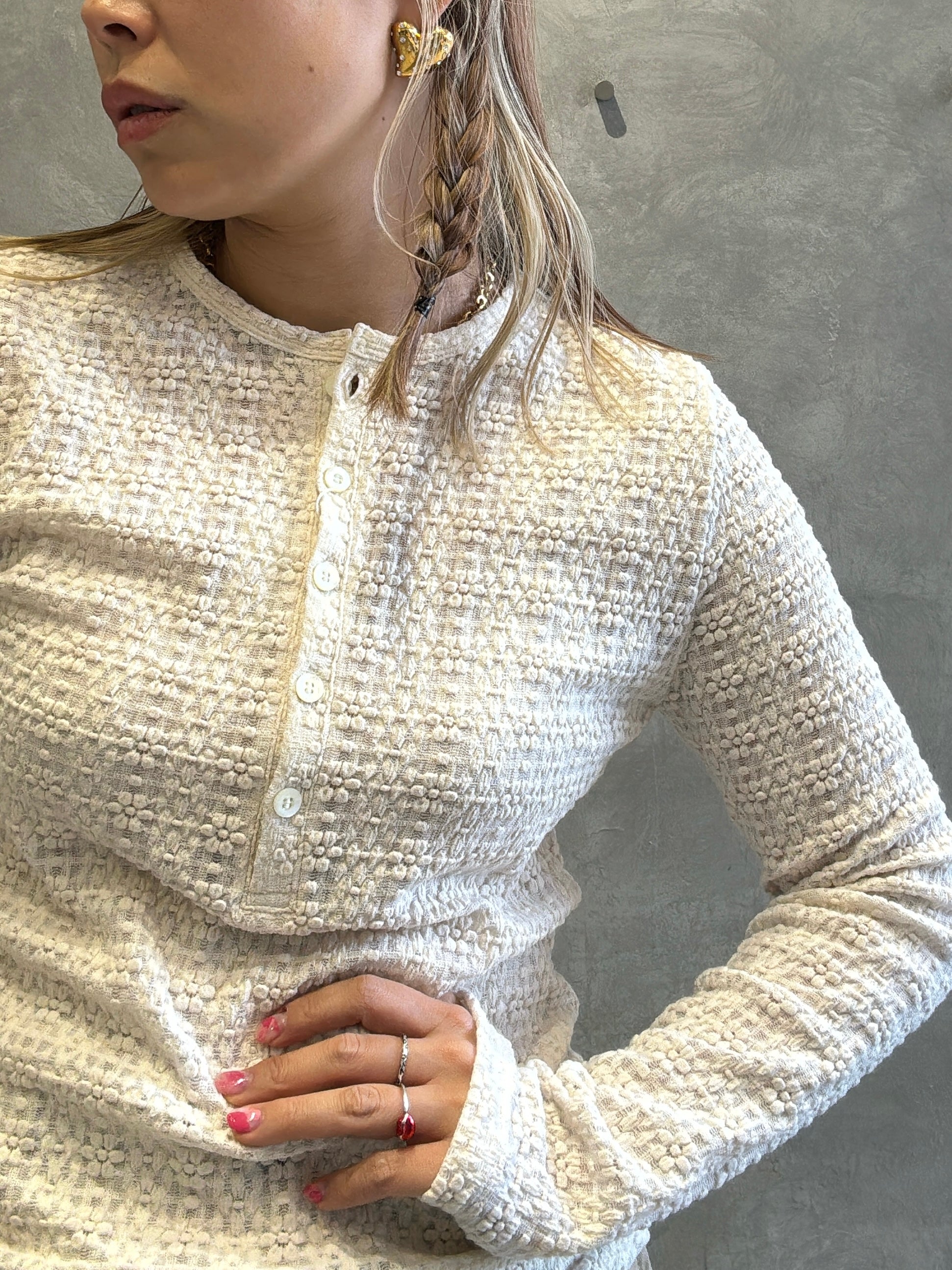 ヘンリーネックカットソー／8611002／LE MÉLANGE