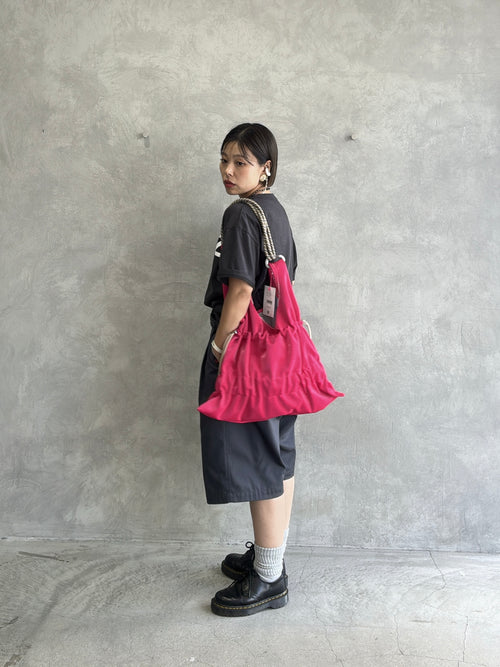 【予約販売】ベルベットエナメル2wayティアードワンショルバッグ／cheek