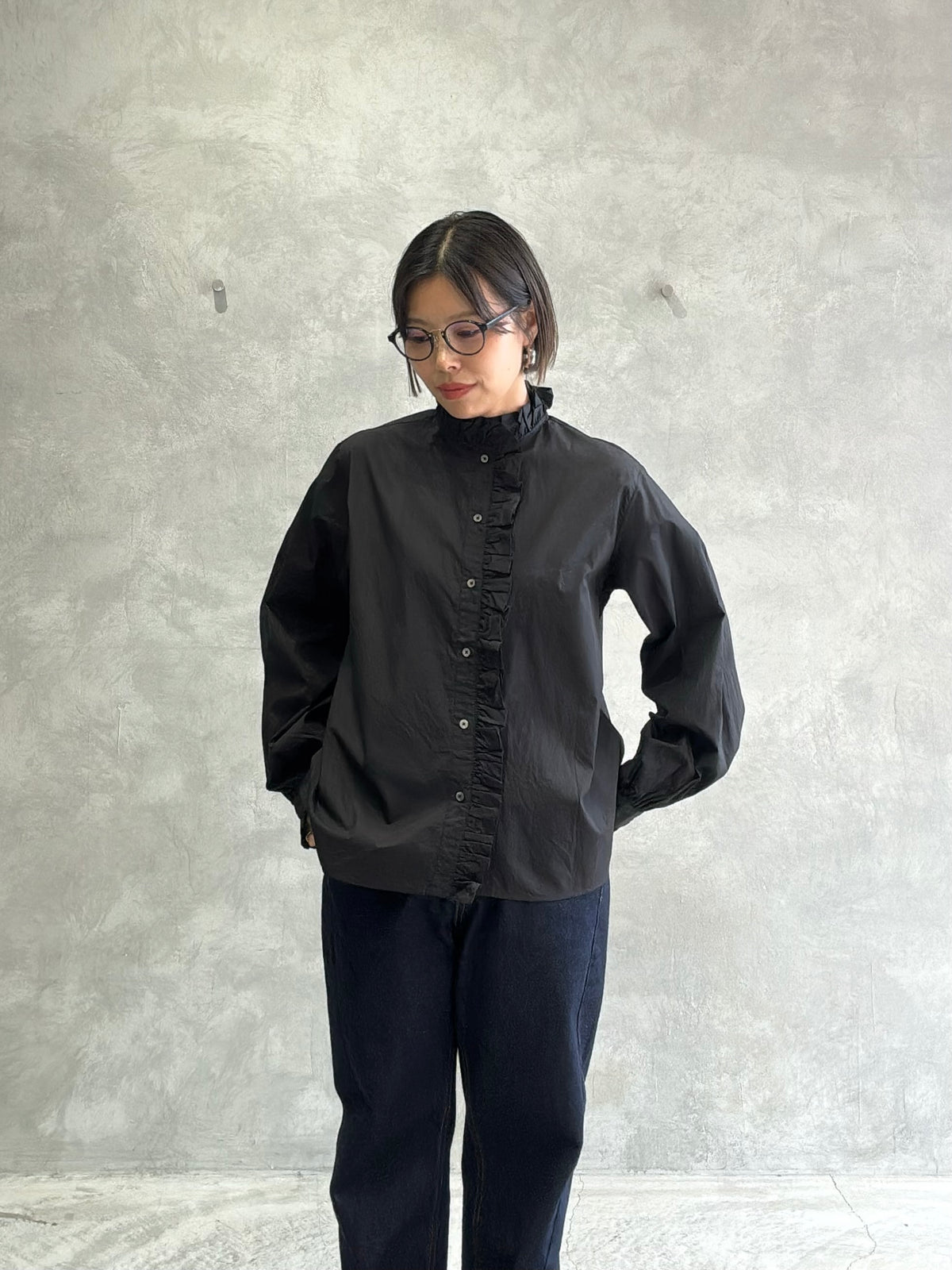 【予約販売】フリルシャツ／le vent souffle