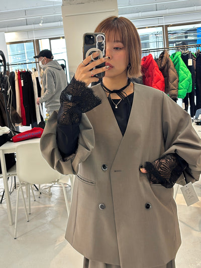 受付終了【予約⚡︎販売】バルーンスリーブノーカラーJK／MG JK-26088-A／MARGAUX VINTAGE／2026 AW＃1