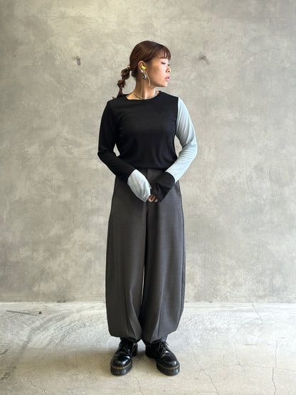 バイカラーインナーニット／LHELBIE