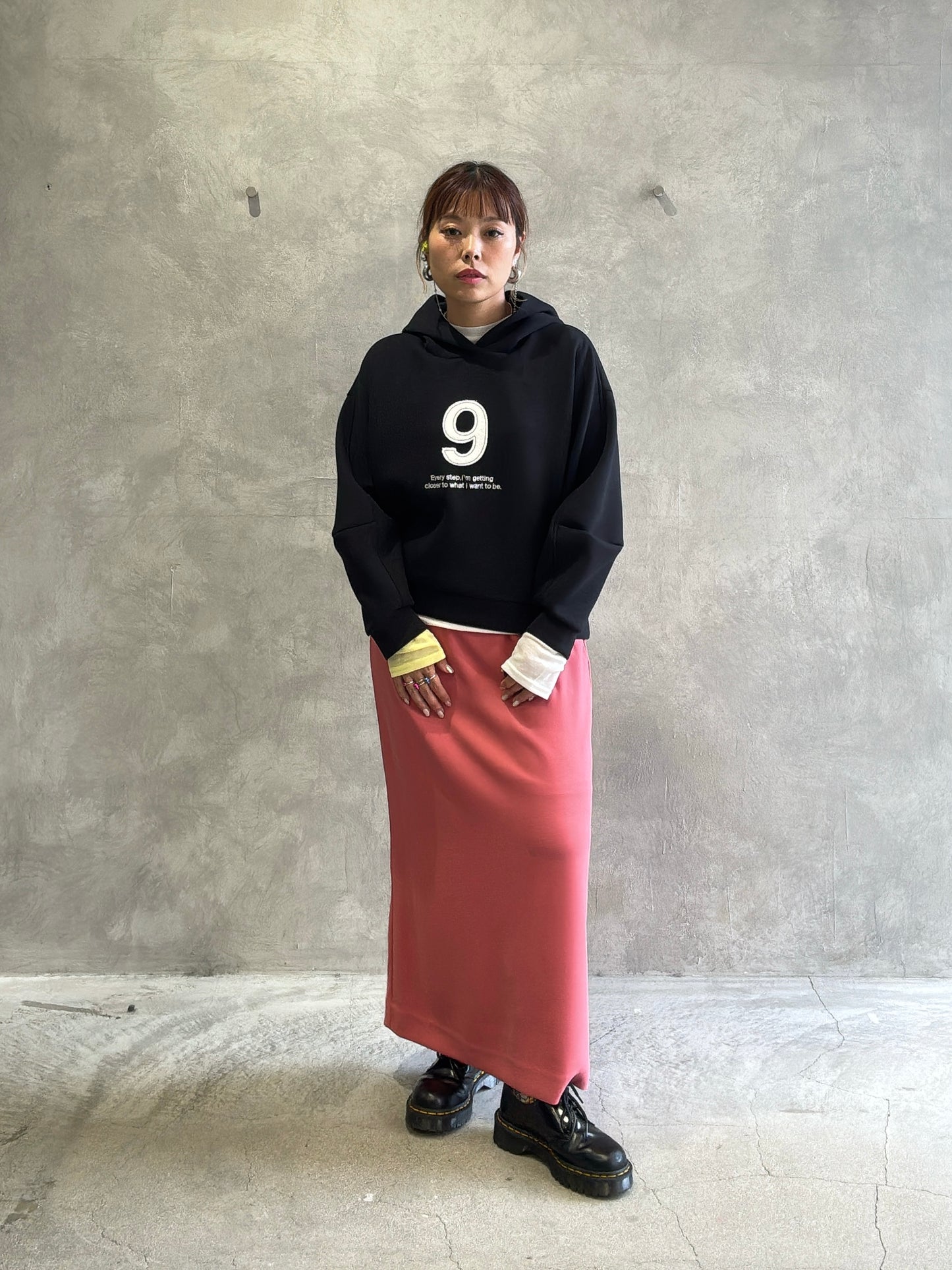 バイカラーインナーニット／LHELBIE