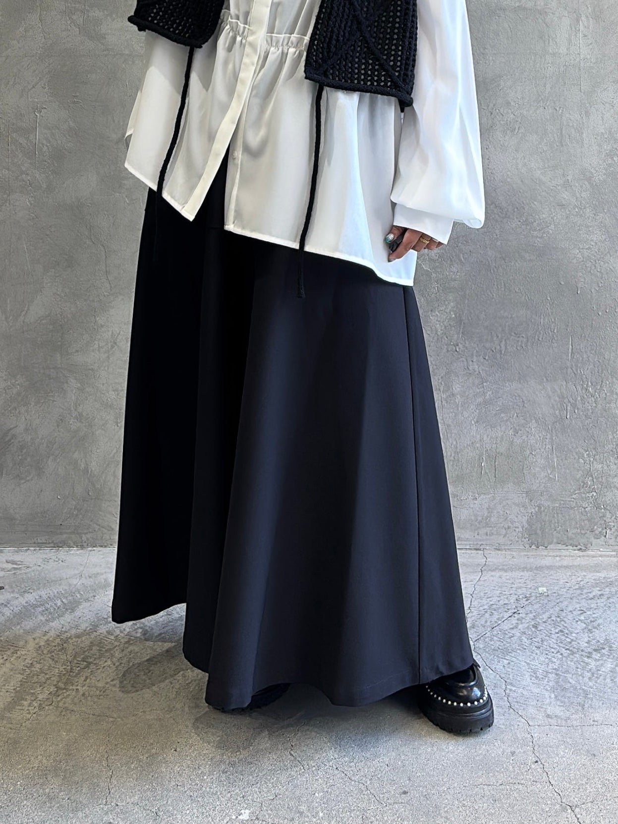 ラウンドヨークガウチョパンツ／CYAN tokyo