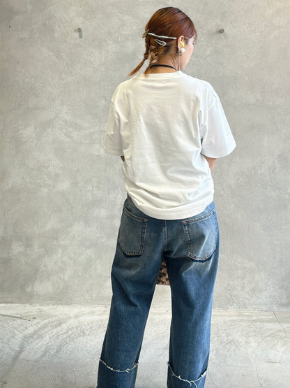 Wウエストデニムパンツ／VERSEAU