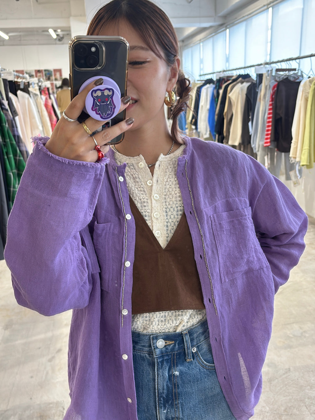 受付終了【予約販売】ECOスウェードベスチェ／8613701／LE MÉLANGE