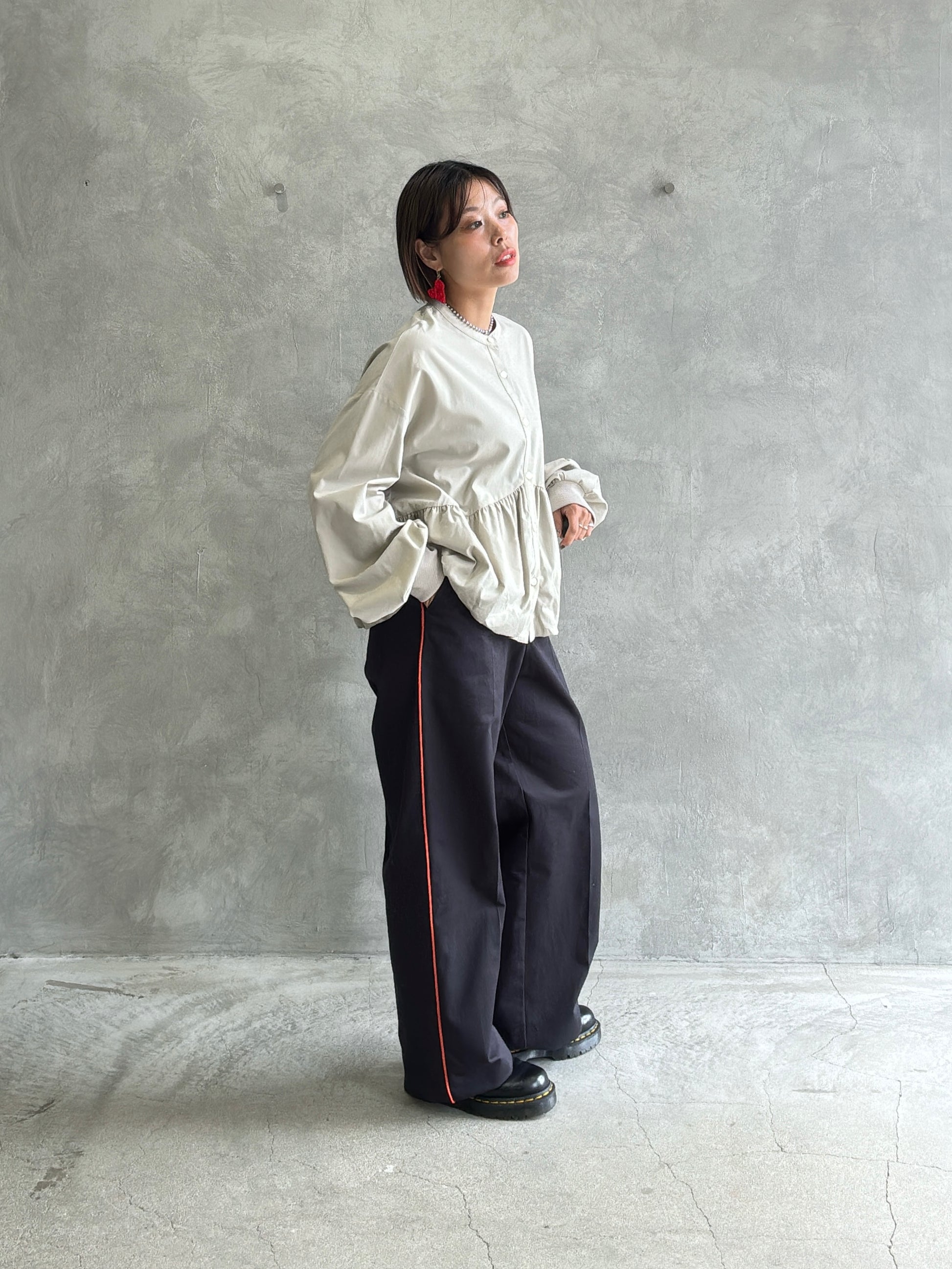 ラインコットンツイルパンツ／#8643503／LE MÉLANGE／2026 AW #1