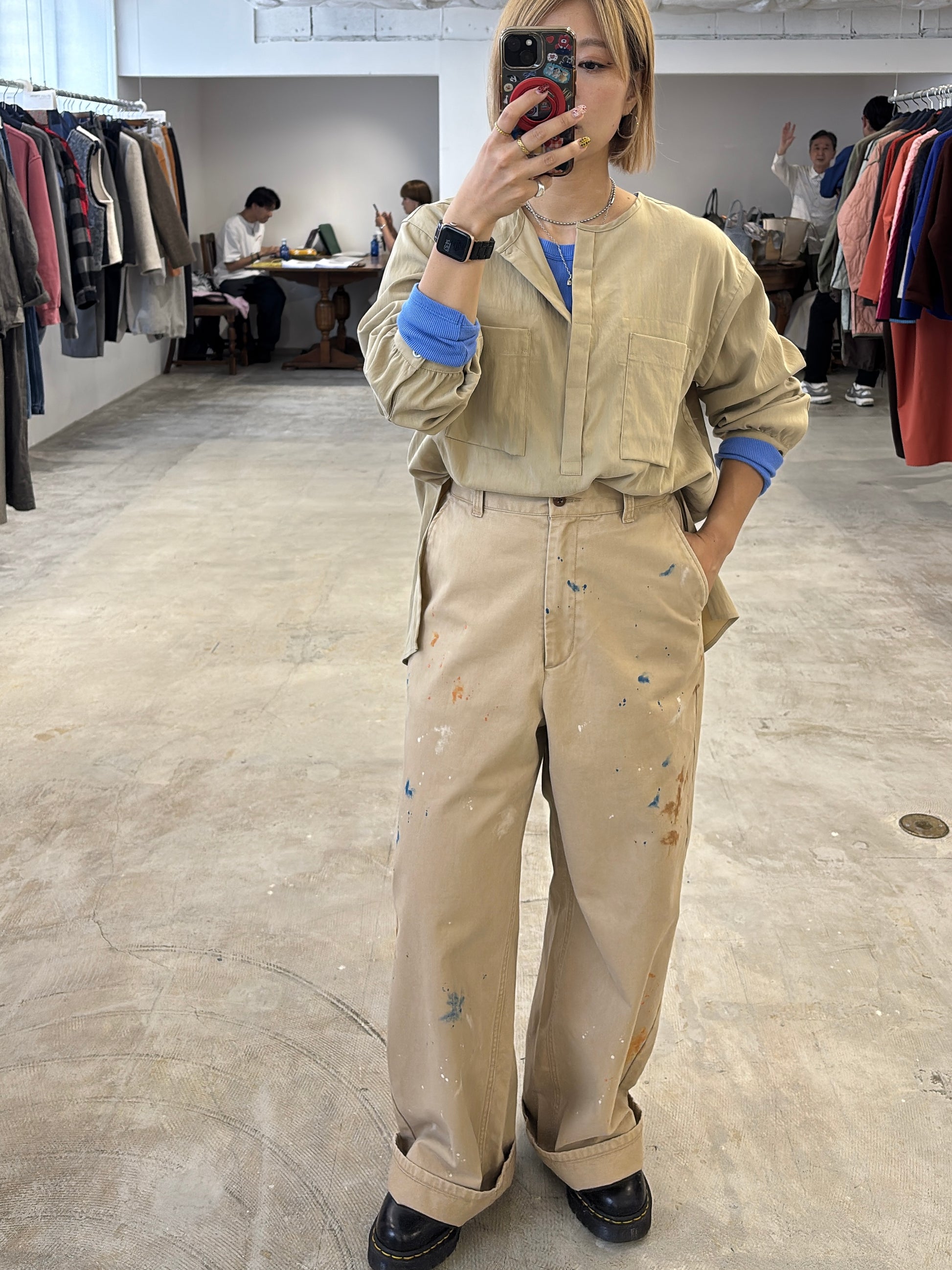 【予約⚡︎販売】ノーカラープルオーバーシャツ／8653203／LE MÉLANGE／2026 AW #2