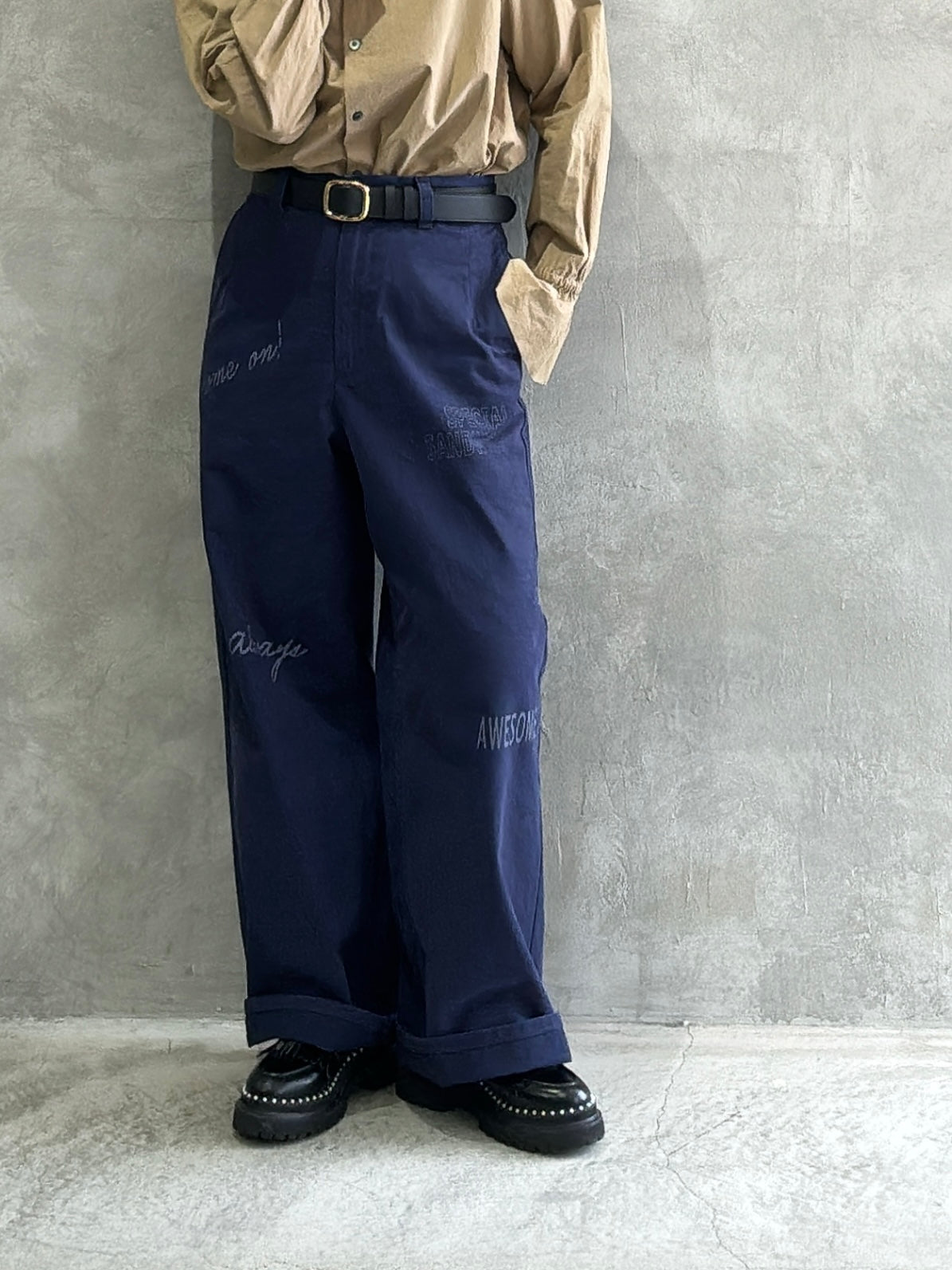 【再入荷】プリントチノパン／LE MÉLANGE