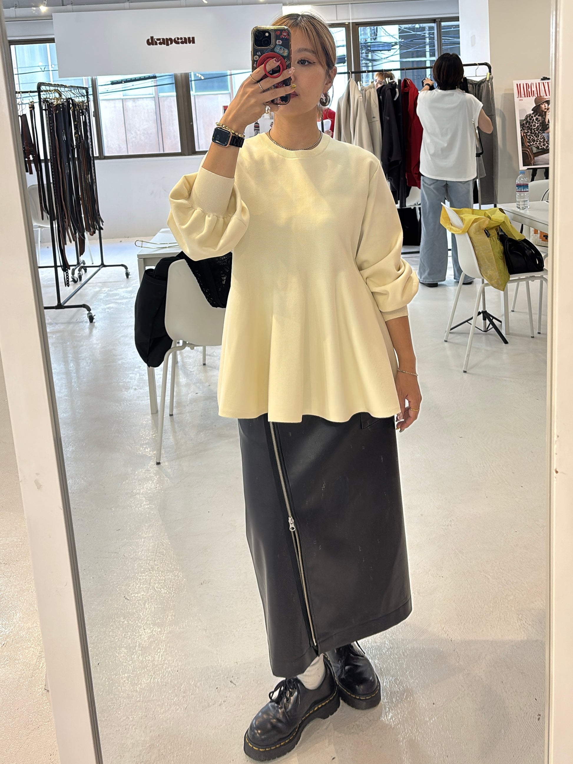 【予約⚡︎販売】レザーラップスカート／MG SK-26135-A／MARGAUX VINTAGE／2026 AW＃2
