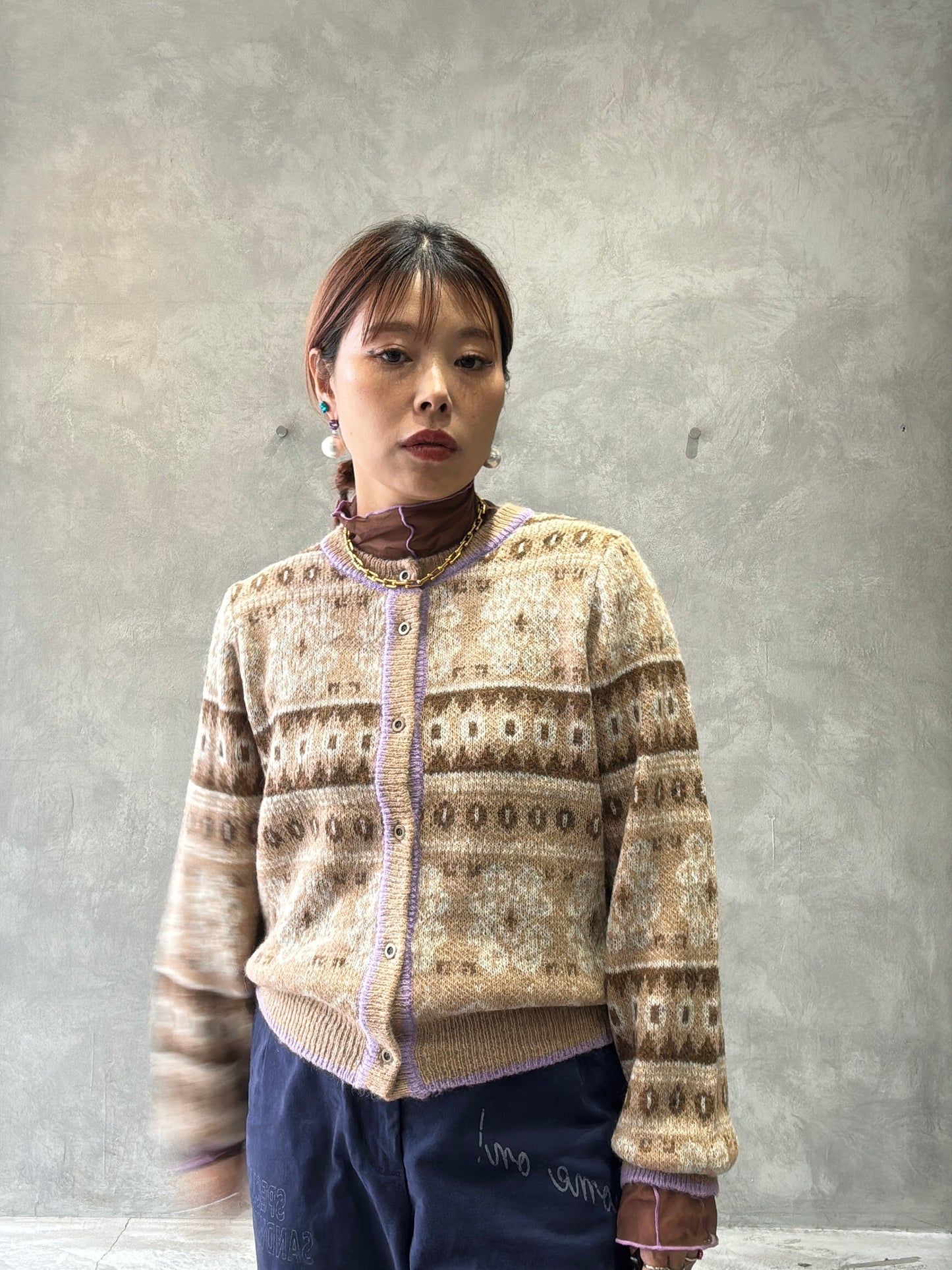 ジャガードカーディガン／LE MÉLANGE