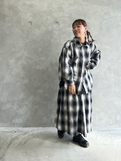 チェックシャツ／Dignite collier