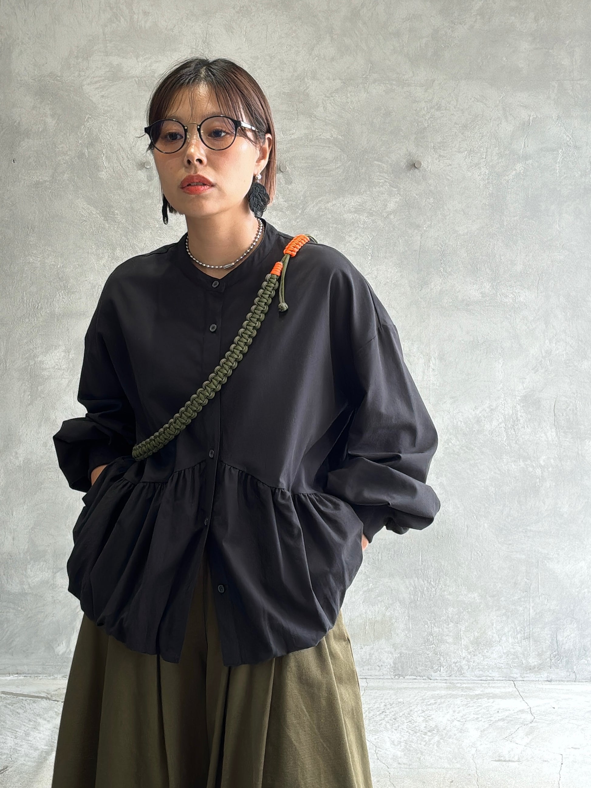 ギャザーバルーンシャツ／604489／CYAN tokyo／2026 AW#1