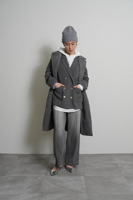 【予約⚡︎販売】パイルフーディスリットプルオーバー／604501／CYAN tokyo／2026 AW#1