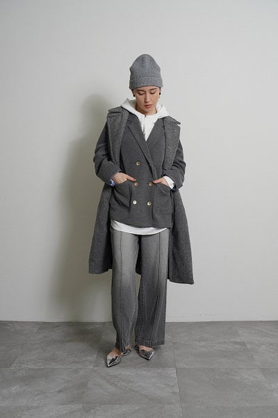 【予約⚡︎販売】パイルフーディスリットプルオーバー／604501／CYAN tokyo／2026 AW#1
