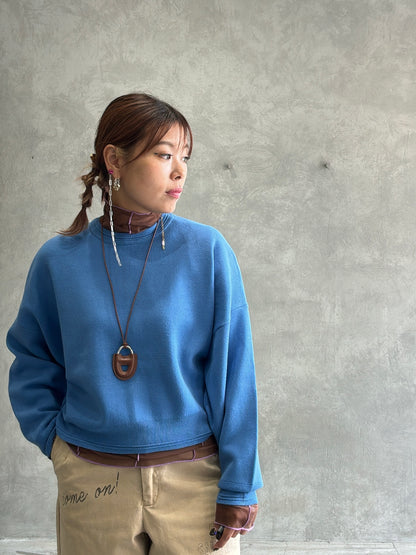 ショート丈ドルマンライクプルオーバーニット／LE MÉLANGE