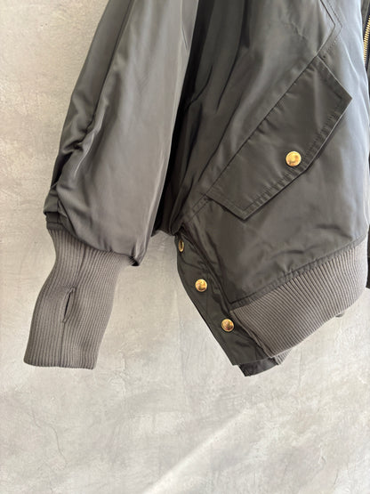 ナイロンツイルポンチョライクMA-1／trois