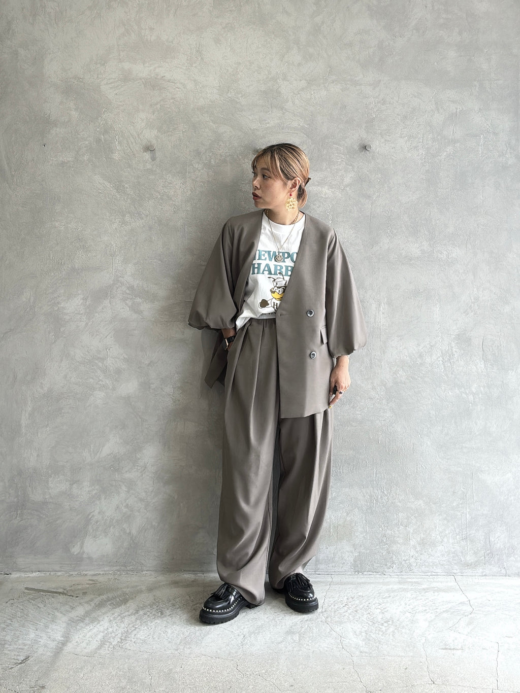 ロゴウエストタックパンツ／MG PT-26089-A／MARGAUX VINTAGE／2026 AW＃1