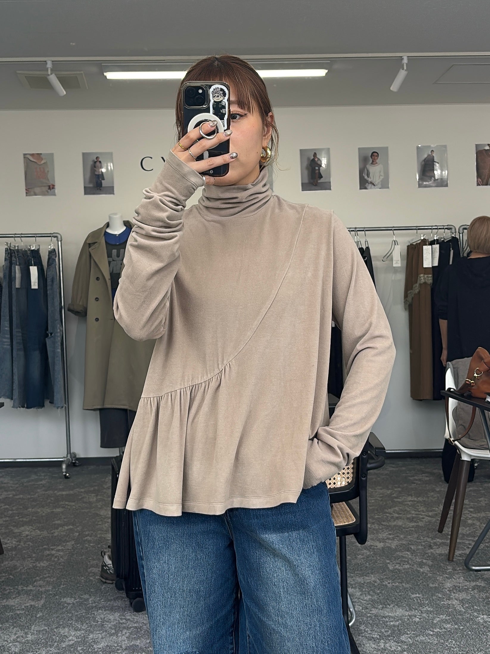 【予約⚡︎販売】アシメギャザーワームタートル／604506／CYAN tokyo／2026 AW#1
