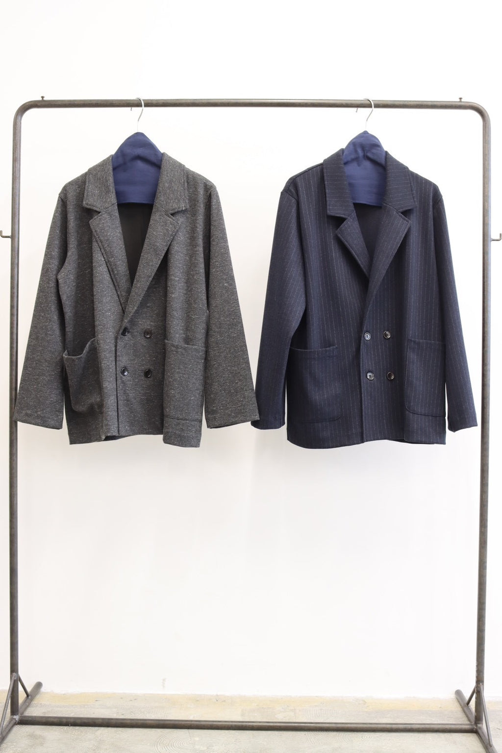 受付終了【予約⚡︎販売】ニードルパンチジャケット（ストライプ／ヘリンボーン）／#8641801／LE MÉLANGE／2026 AW #1