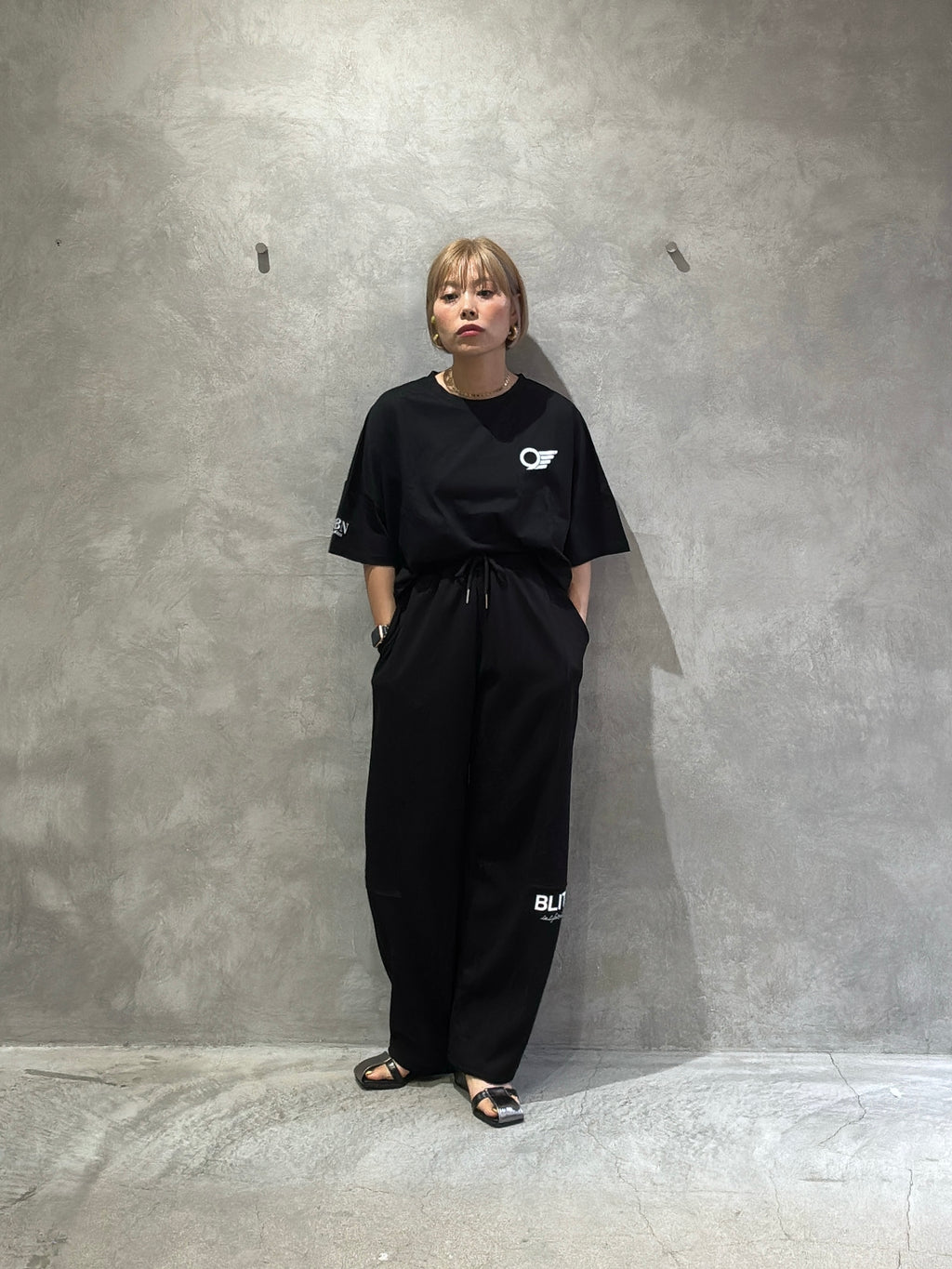 ショート丈ドライタッチTシャツ／No.9-the Nines-