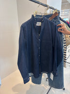【予約⚡︎販売】ライトオンスデニムフリルシャツ／MG BL - 27014 - S／MARGAUX VINTAGE／2027 PRE SPRING COLLECTION