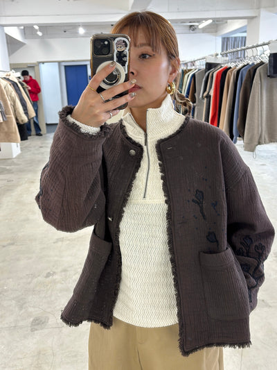 受付終了【予約⚡︎販売】刺繍クルーネックジャケット／#8643804／LE MÉLANGE／2026 AW #1