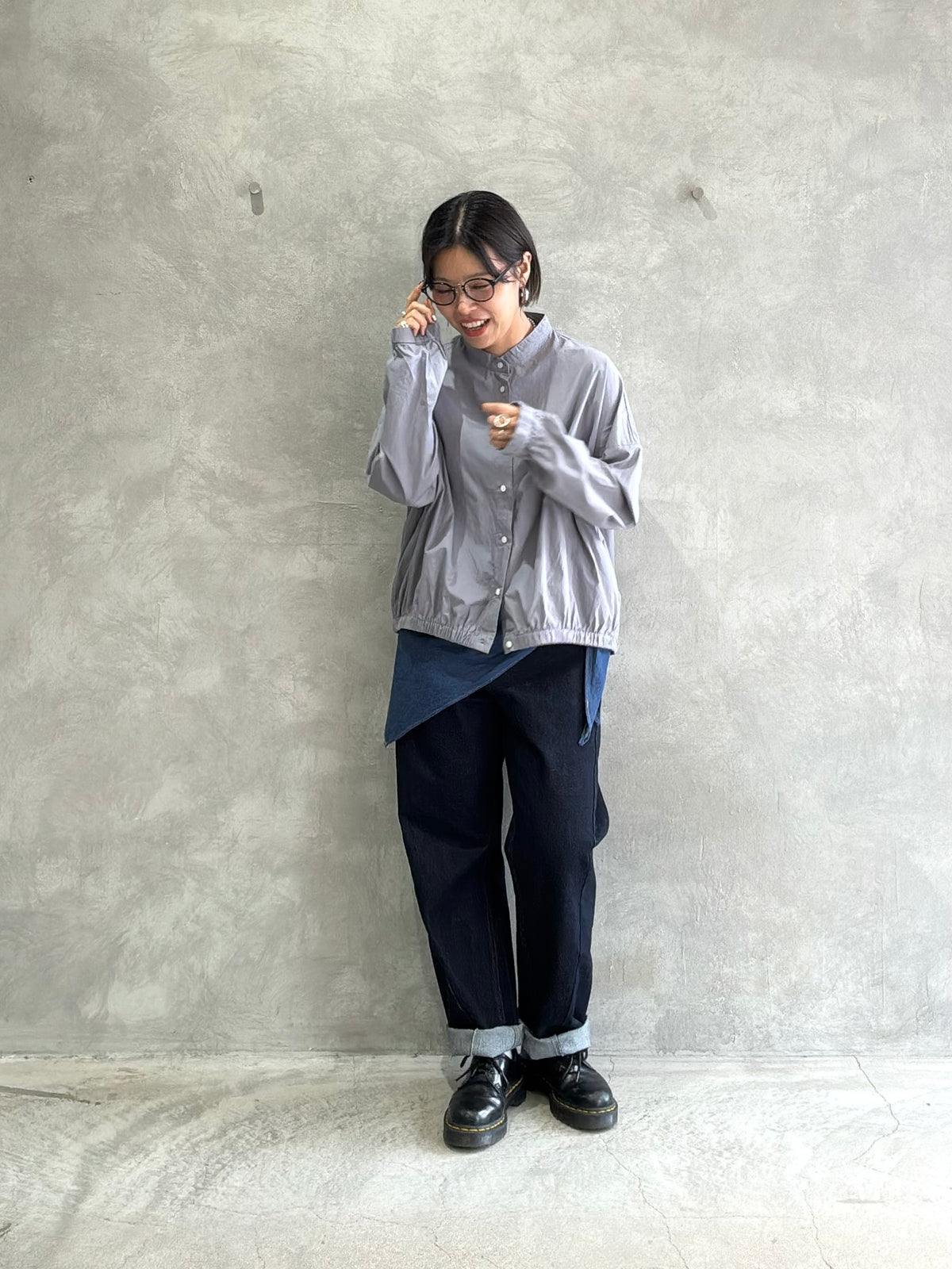 【予約販売】裾ギャザーシャツ／le vent souffle