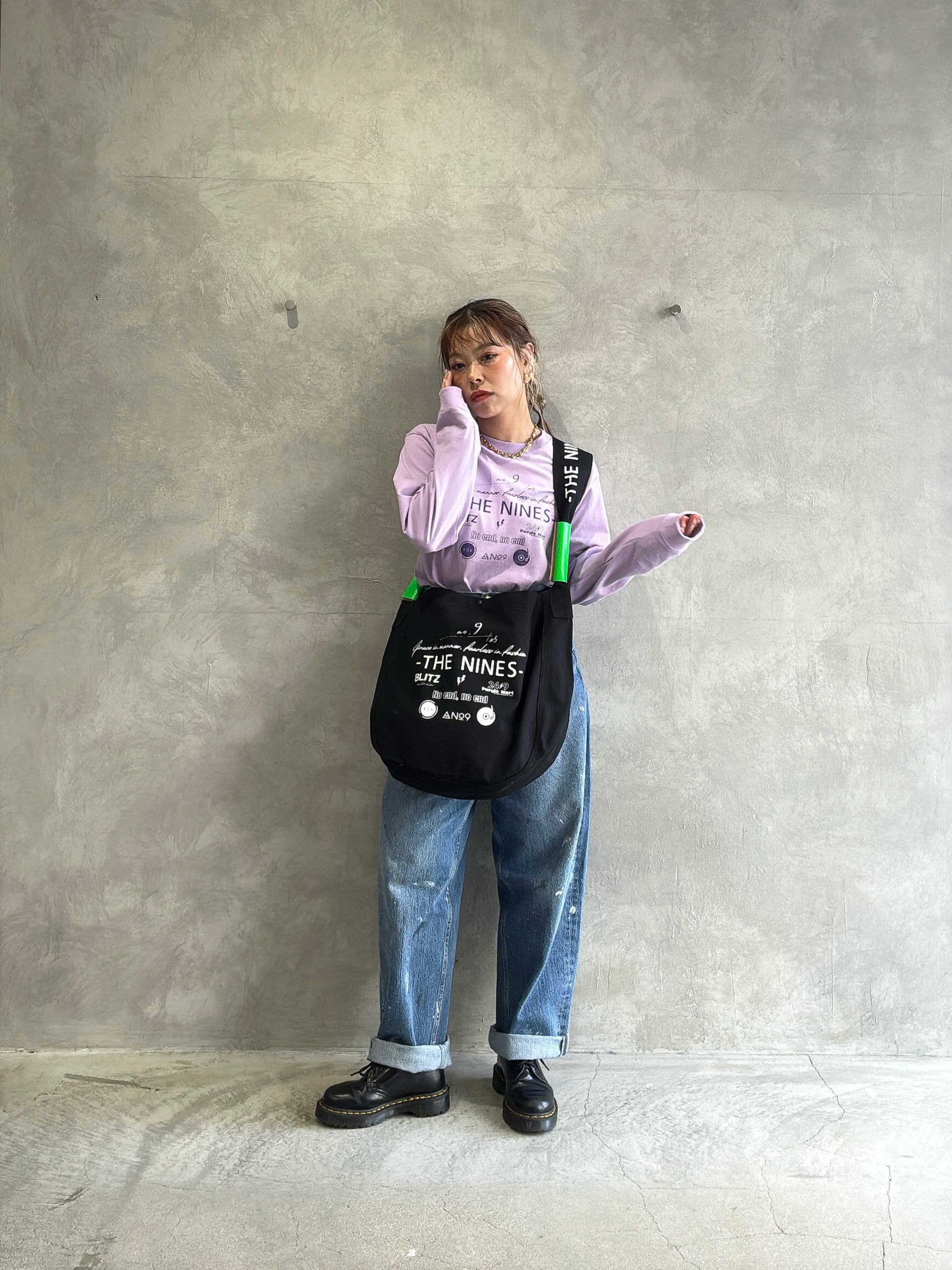 ブリーチペンキデニムパンツ／8613502／LE MÉLANGE