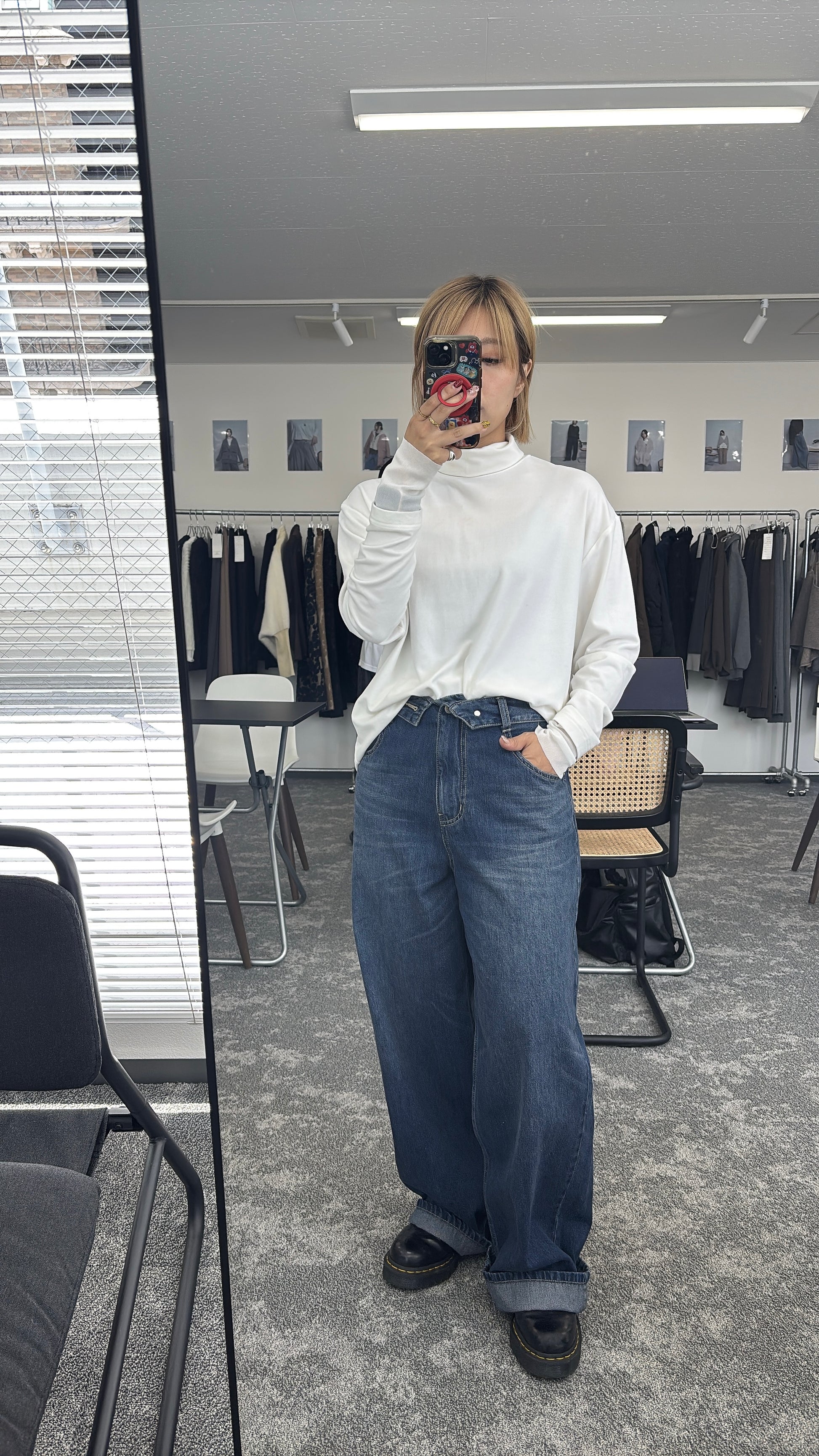 【予約⚡︎販売】ロールウエストワイドデニム／607534／CYAN tokyo／2026 AW#2