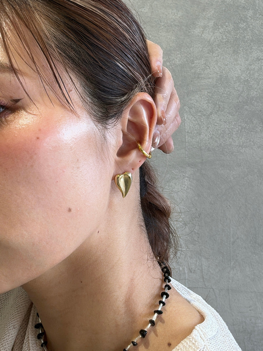 【予約販売】ソリッドハートピアス