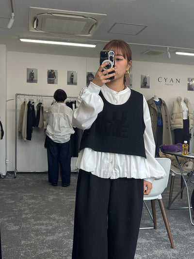 【予約⚡︎販売】サイドリブフリースベスト／604512／CYAN tokyo／2026 AW#1
