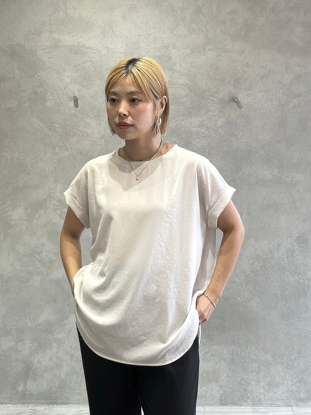 【定番】シンプルブラウス／”涼しい”シリーズ／Dignite collier