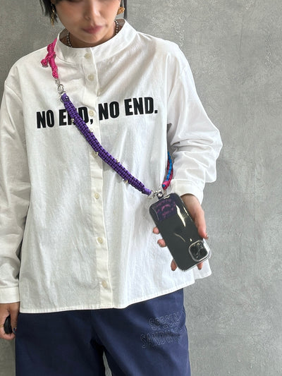 ⭐︎コラボ【予約販売】ザナインズカラーの2way仕様スマホショルダー／ホイップウェーブ＆パール／受注生産
