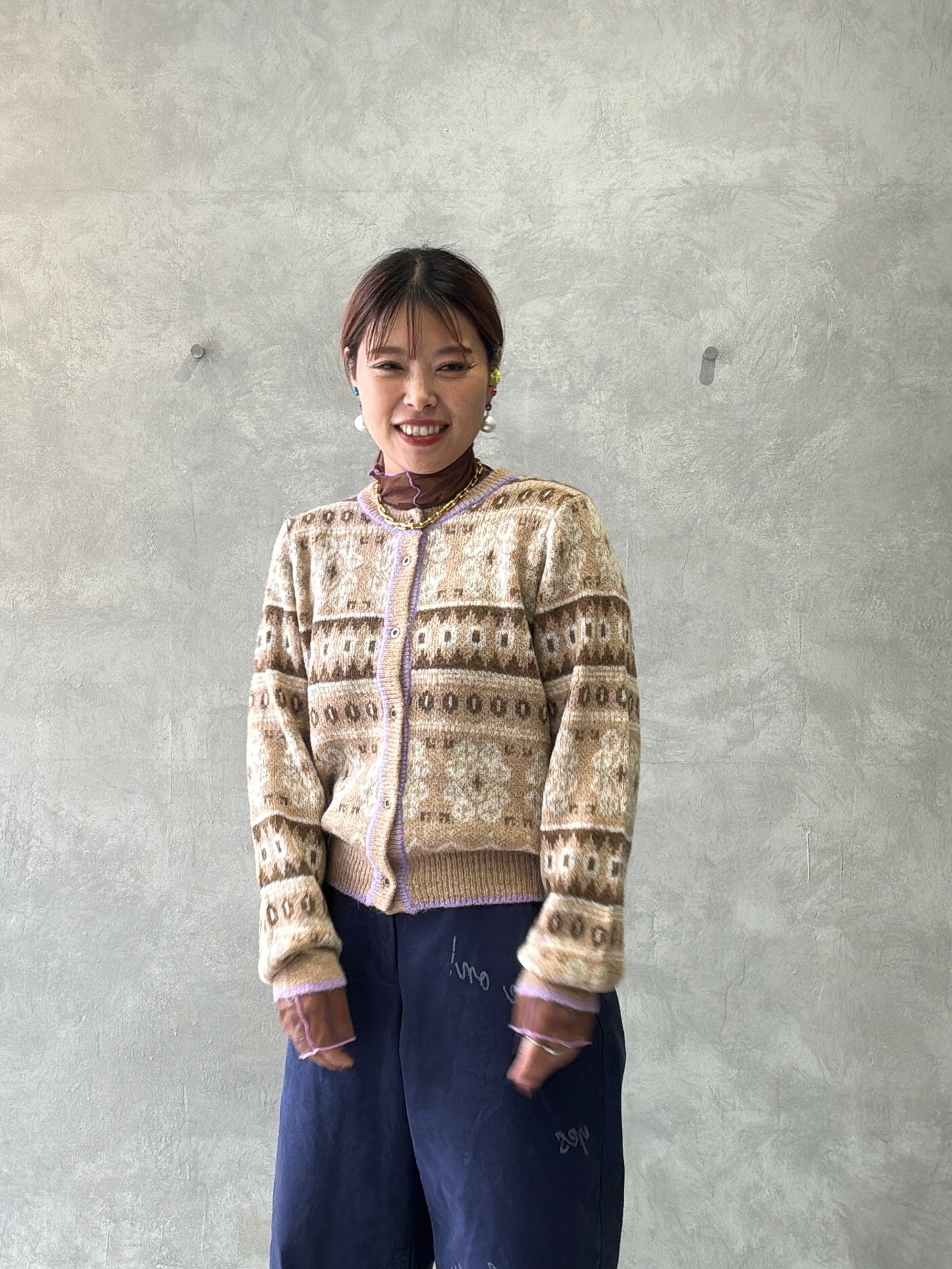 ジャガードカーディガン／LE MÉLANGE