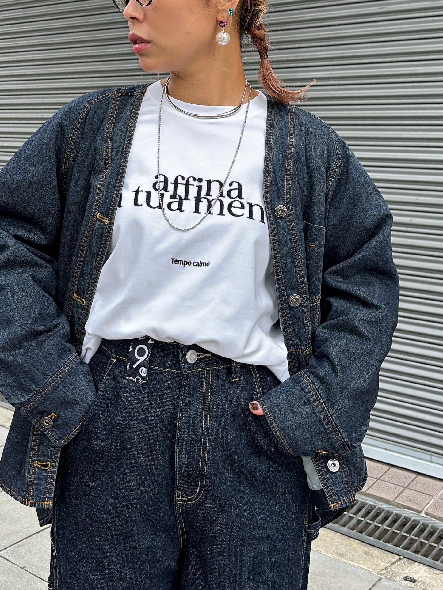 刺繍ロゴカットソー／Anna Kerry