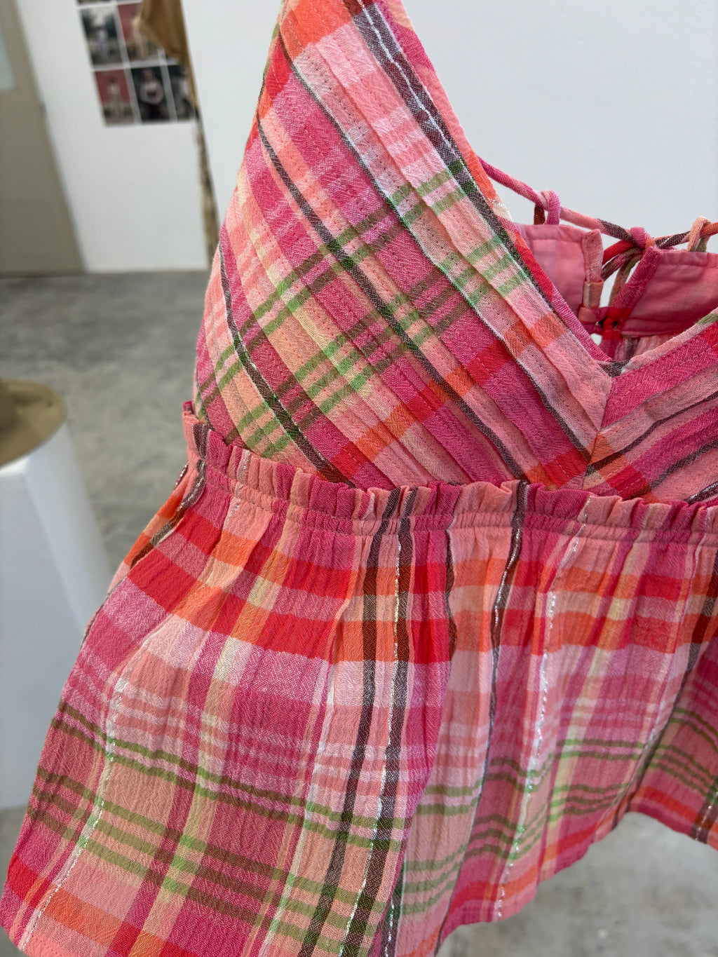 受付終了【予約販売】ストライプ柄・チェック柄キャミソール／8613210／LE MÉLANGE