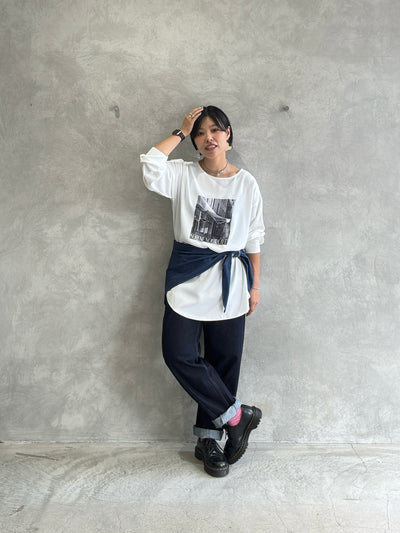 前後2wayフォトプリントロンT／Anna Kerry