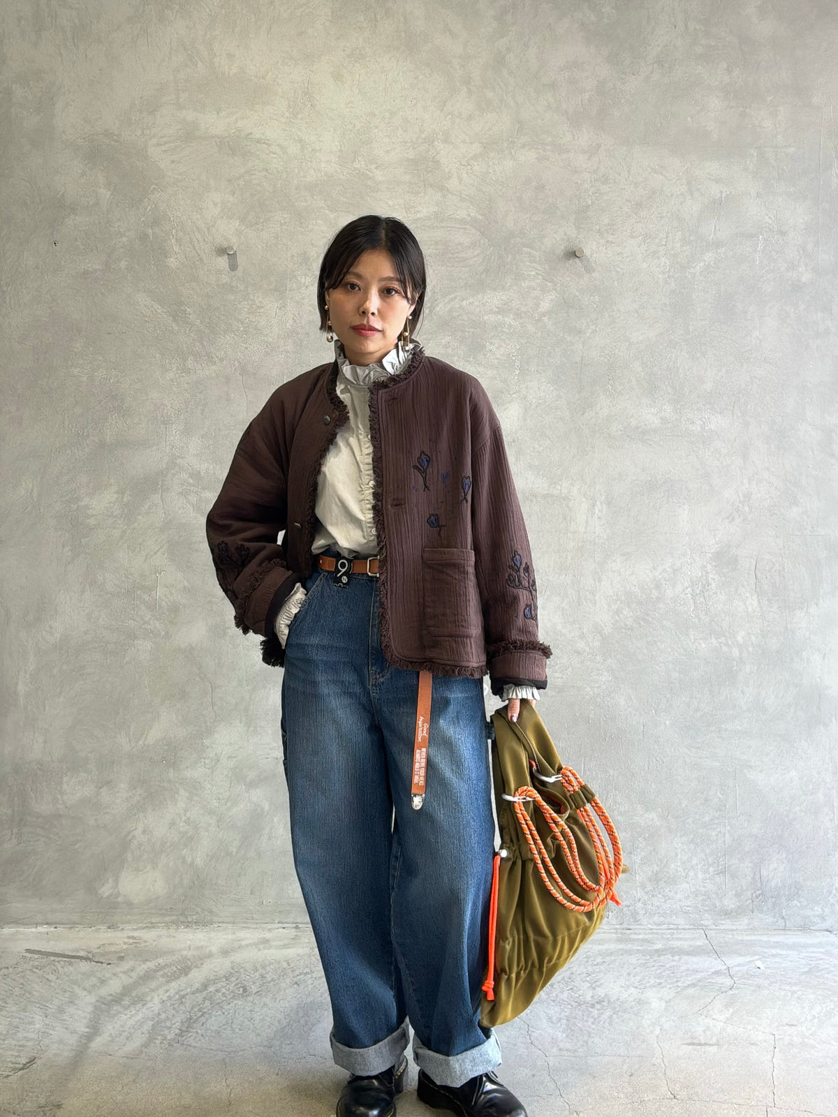 刺繍クルーネックジャケット／#8643804／LE MÉLANGE／2026 AW #1
