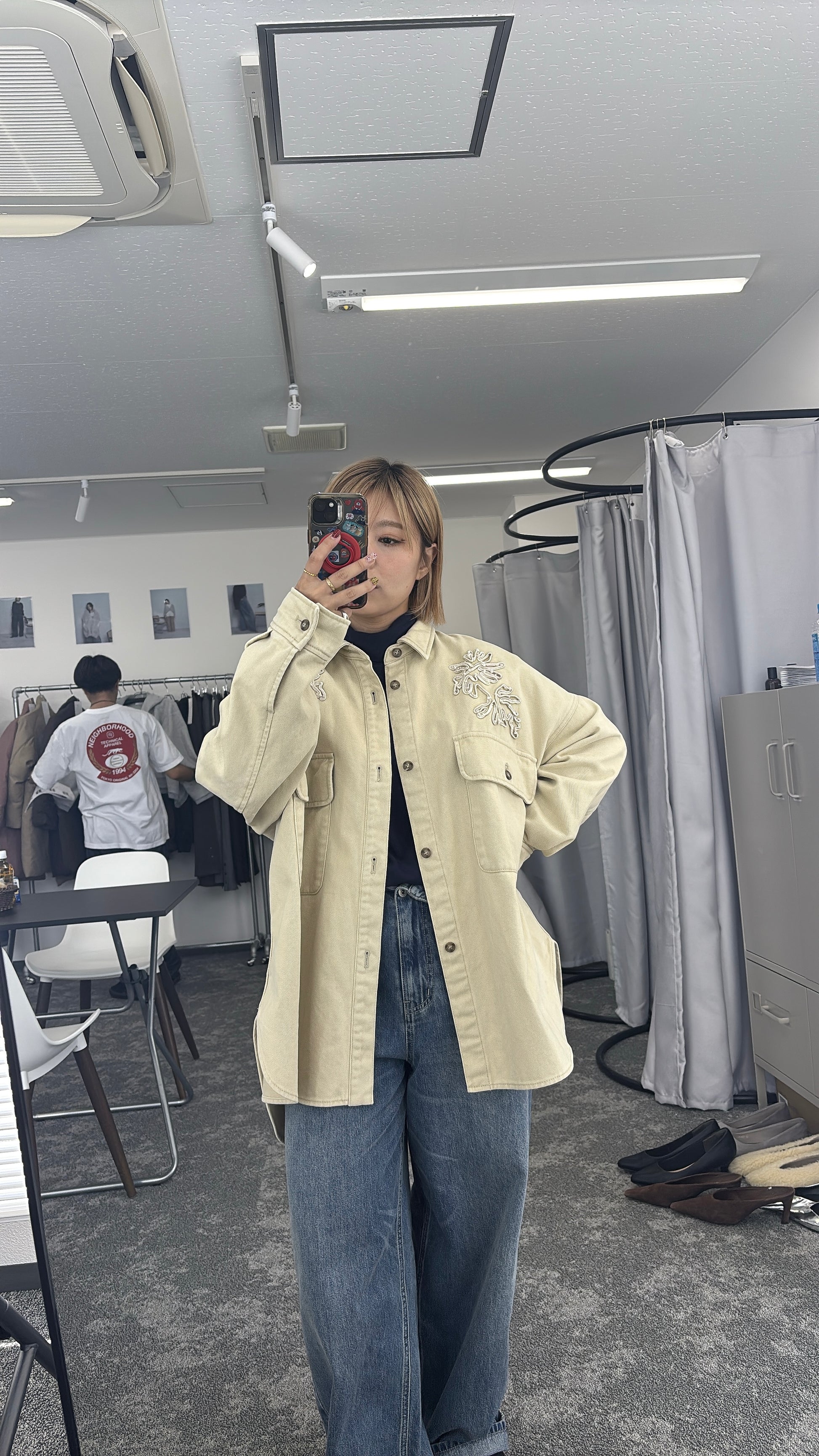 【予約⚡︎販売】刺繍オーバーシャツブルゾン／607532／CYAN tokyo／2026 AW#2
