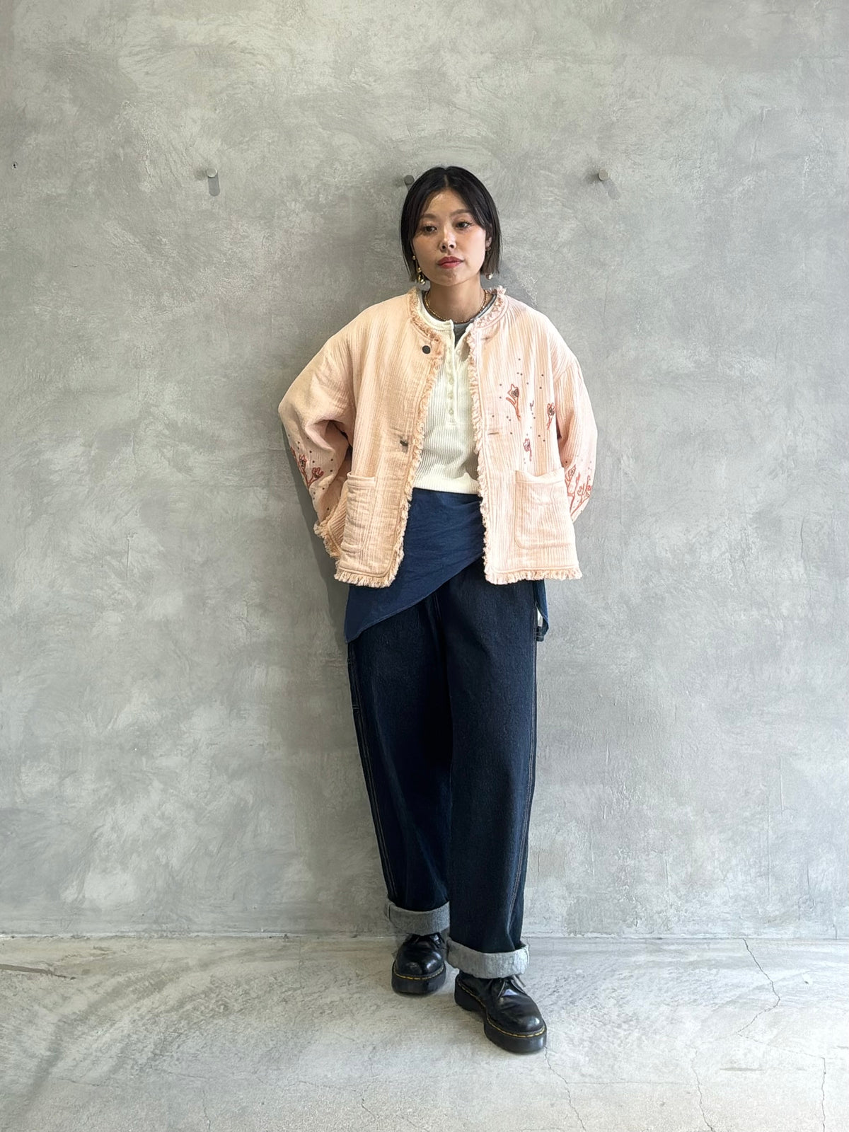 刺繍クルーネックジャケット／#8643804／LE MÉLANGE／2026 AW #1