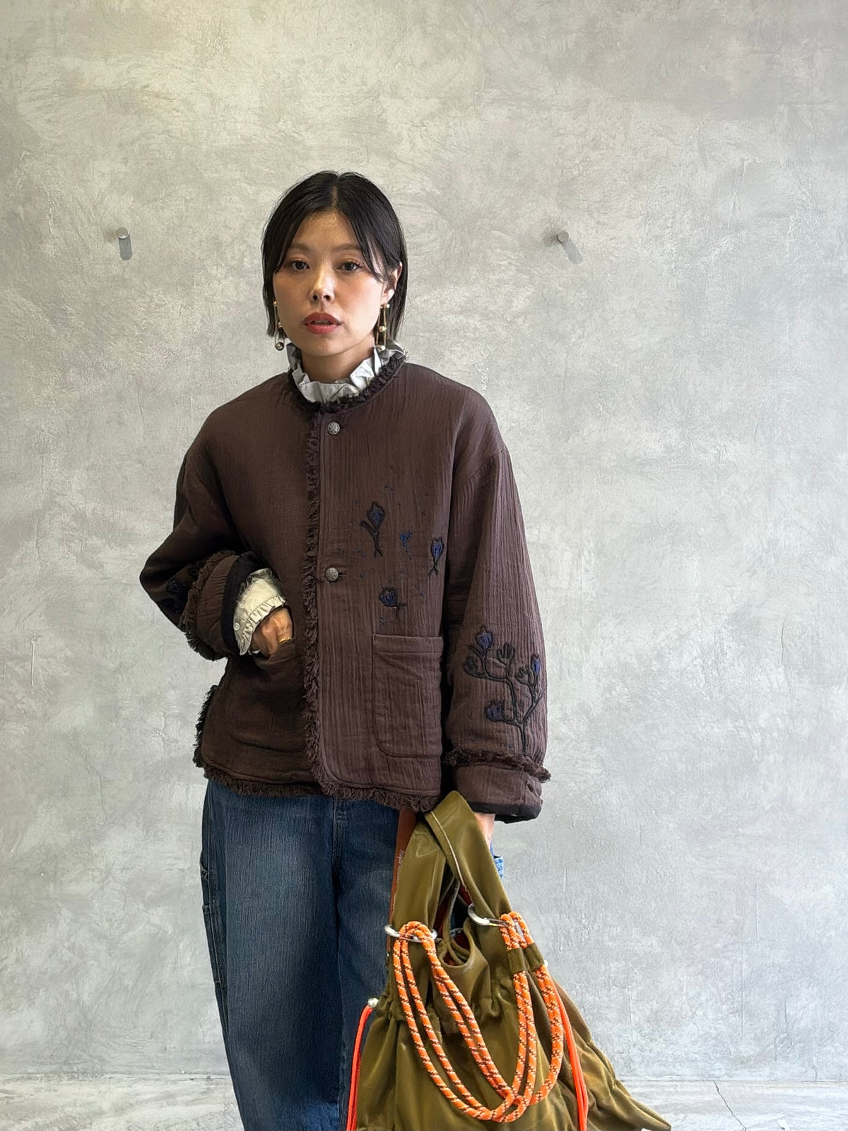 刺繍クルーネックジャケット／#8643804／LE MÉLANGE／2026 AW #1