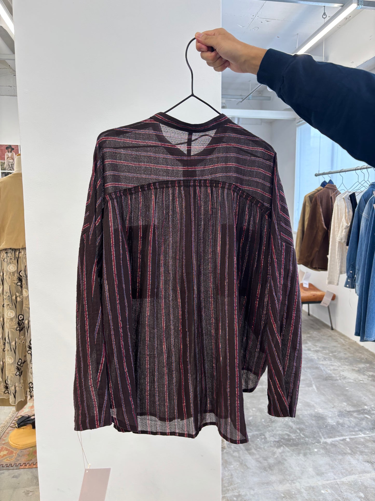 受付終了【予約販売】ストライプ柄・チェック柄シャツ／8613211／LE MÉLANGE