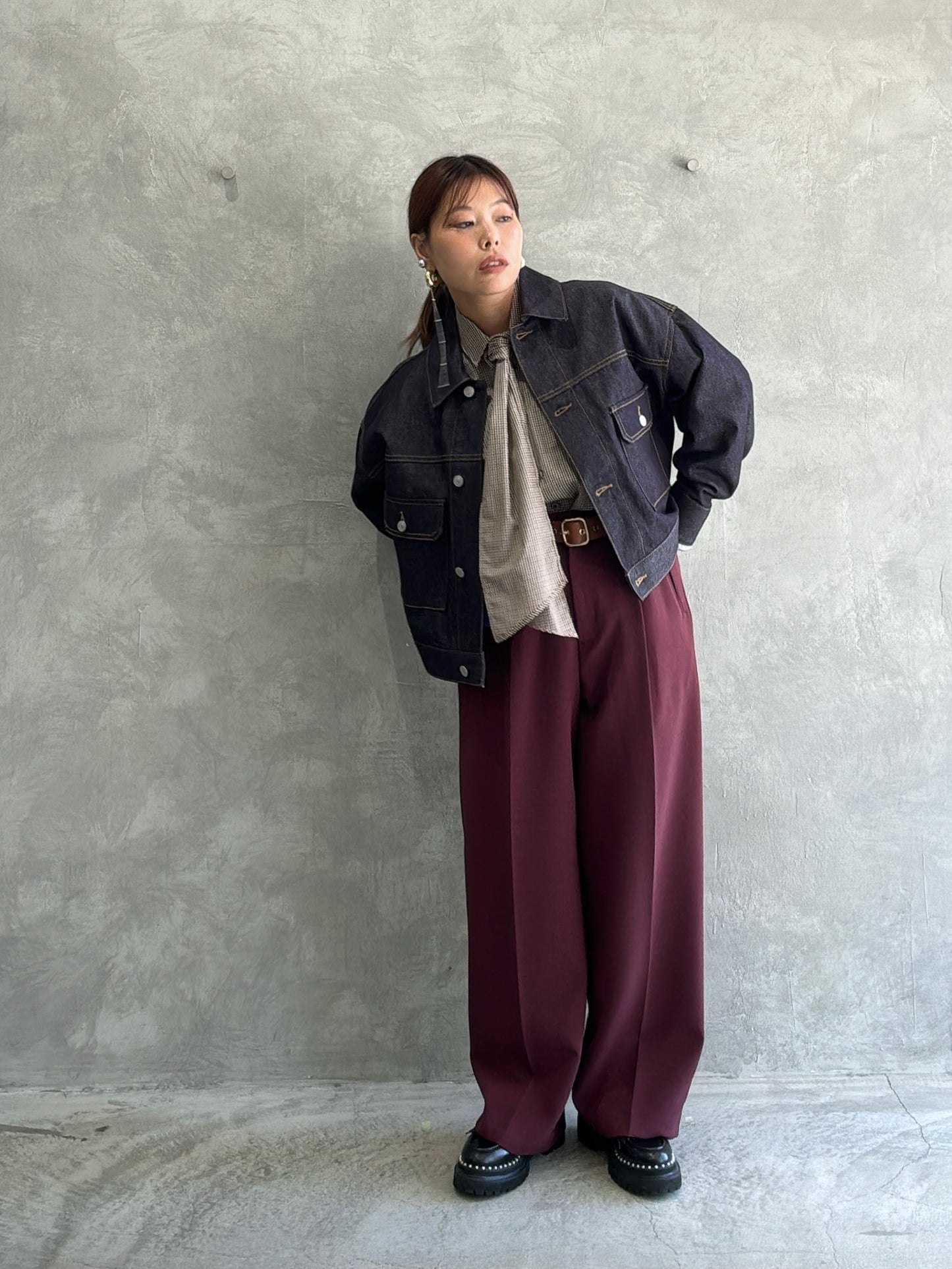 ディープタックパンツ／LE MÉLANGE