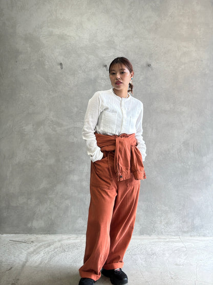 ダブルガーゼノーカラーシャツ／LE MÉLANGE