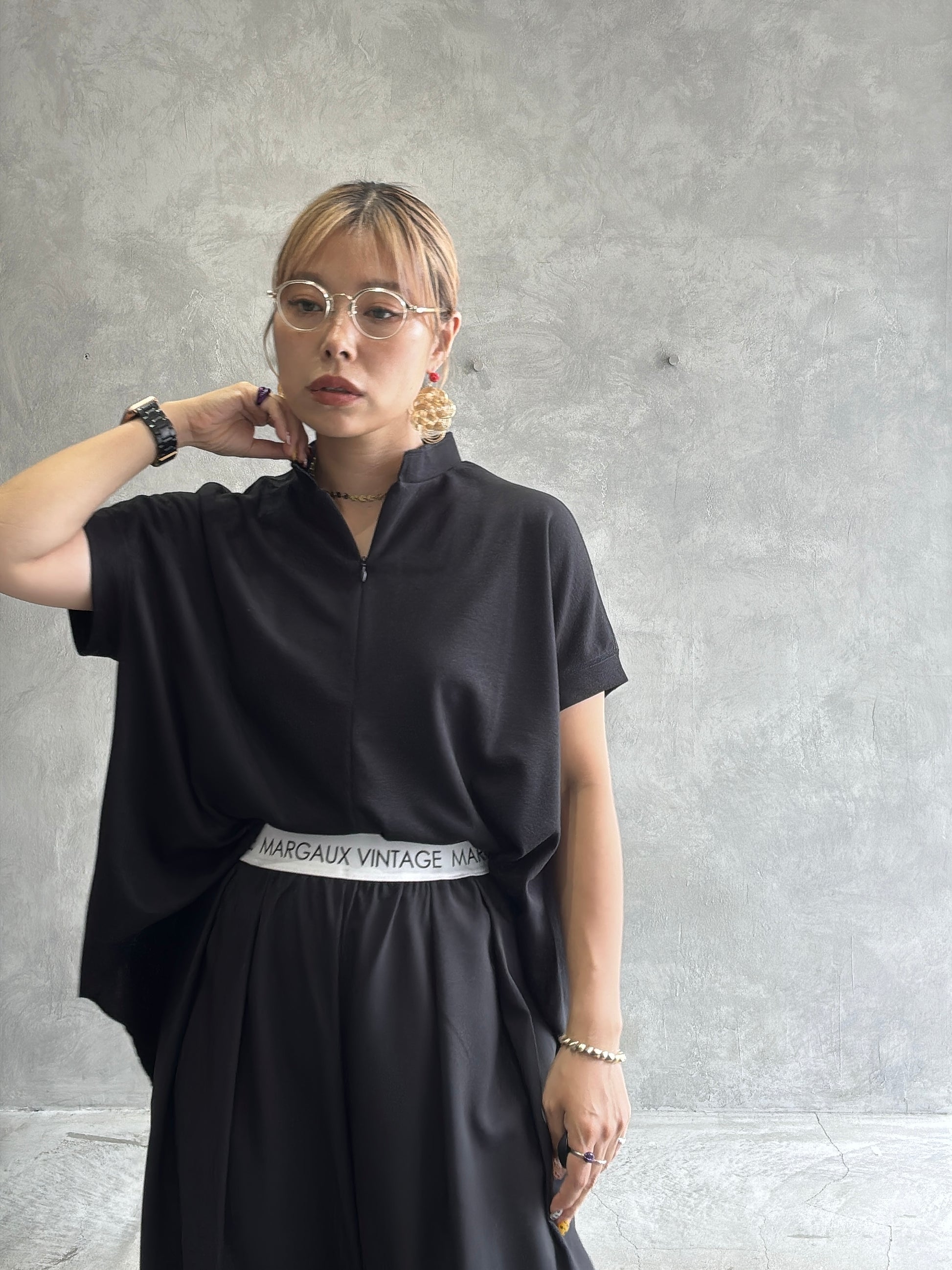 フロントジップカットソー／MG CT-26104-A／MARGAUX VINTAGE／2026 AW＃1